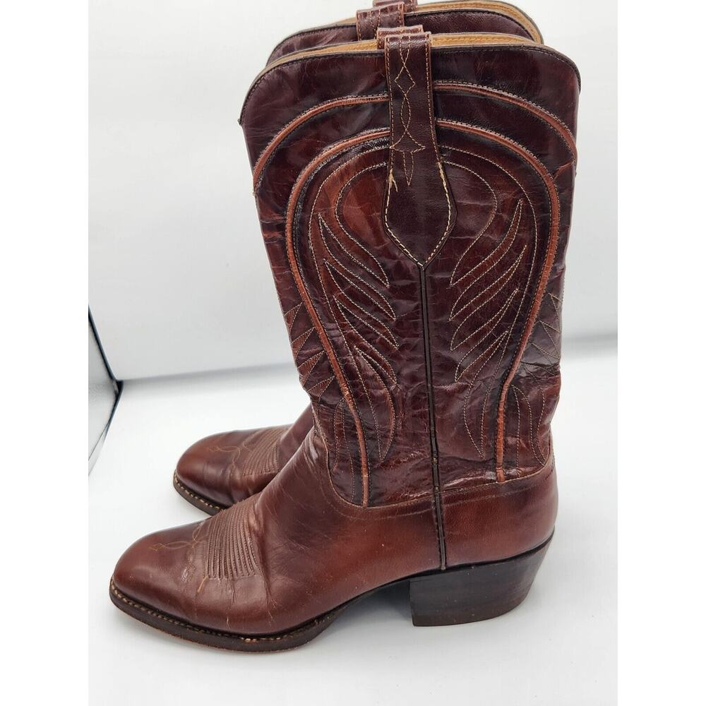 Vintage Dan Post Brown Cowboy Western Boots 6683 Mens Sz 9 D - Picture 3 of 15